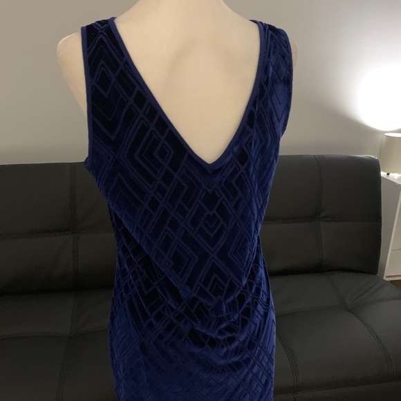 Blue cocktail dress White House Black Market - Picture 2 of 4